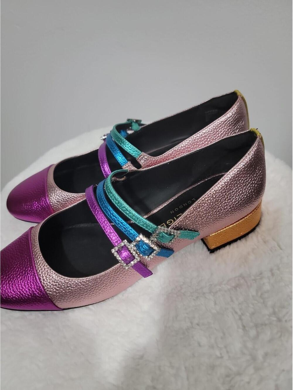 KURT GEIGER LONDON Pierra Mary Jane Flats Size 37/US 6.5 Upper Leather NEW - Picture 5 of 12